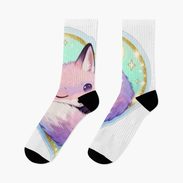 Item preview, Dreamy Sleeping Baby Fox Sticker HD designed and sold by MiniPrintMagic.