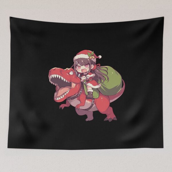 Item preview, Toko Fukawa Christmas Dinosaur Ride Danganronpa Anime designed and sold by HumbertoValveno.