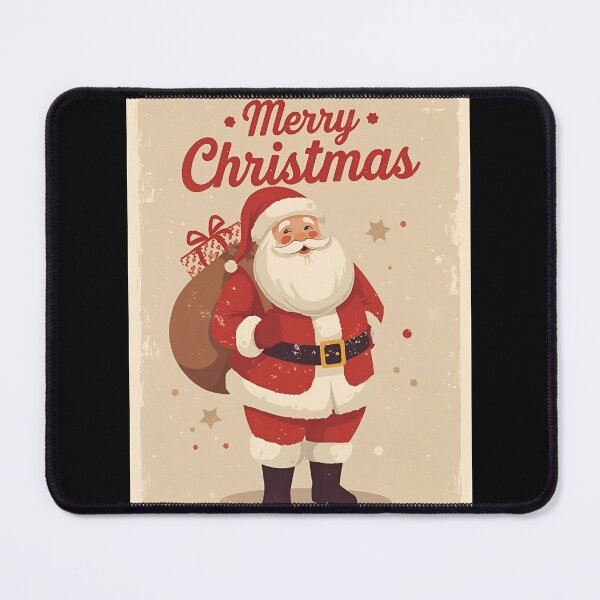Item preview, Midcentury Santa Christmas Art designed and sold by ChicTrendz.