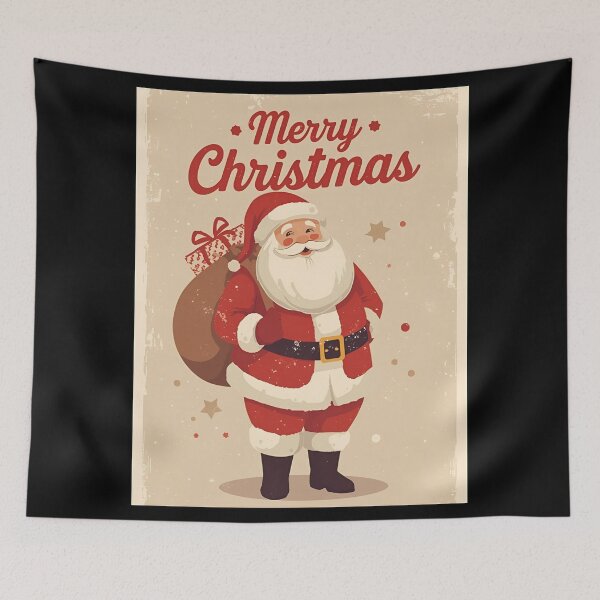 Item preview, Midcentury Santa Christmas Art designed and sold by ChicTrendz.