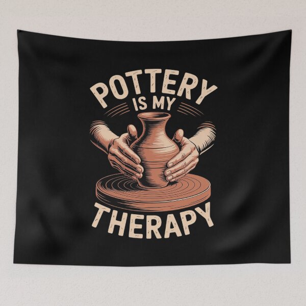 Item preview, Pottery Ceramics Artist Pottering Pottery Is My Therapy Clay  designed and sold by InspiredFoul.