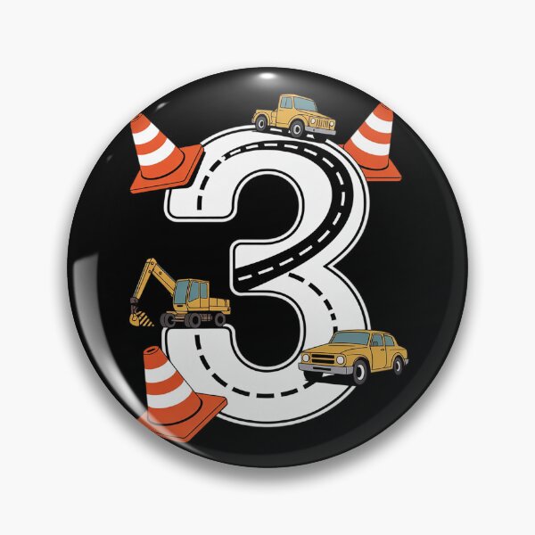 Item preview, 3rd Construction Birthday Party Excavator Boys 3 Years Old  designed and sold by PowAcademy.