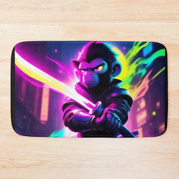 Item preview, Cyberpunk Ninja Monkey with Katana designed and sold by SweetRossel.