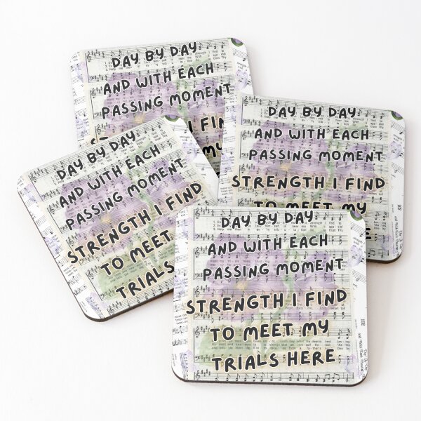 Item preview, Day by Day & with Each Passing Moment Hymn & Violets designed and sold by stella literarium.