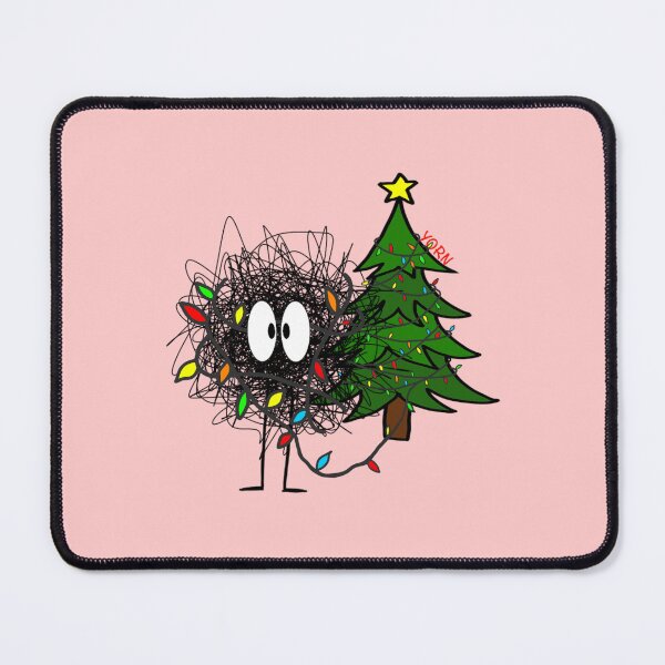 Item preview, Yorn Character Decorating a Christmas Tree with Lights designed and sold by LeonaLines.