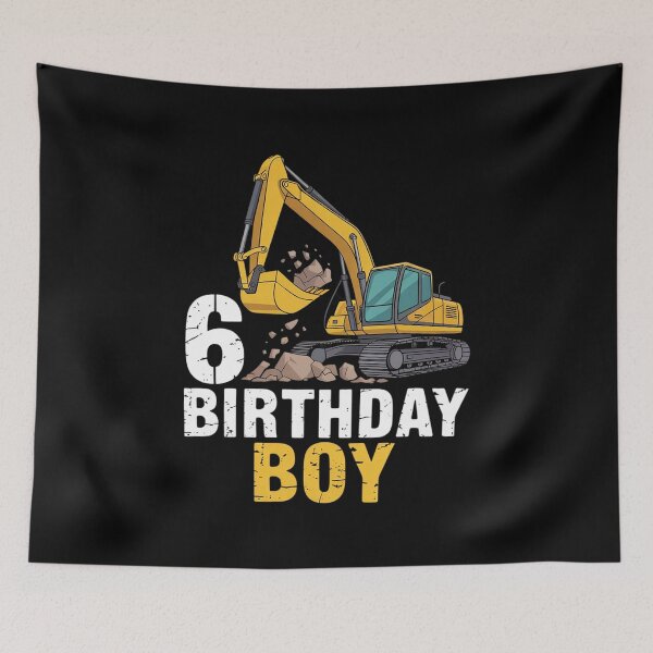Item preview, 6 Years Old Birthday Boy Construction Birthday Party  designed and sold by PowAcademy.