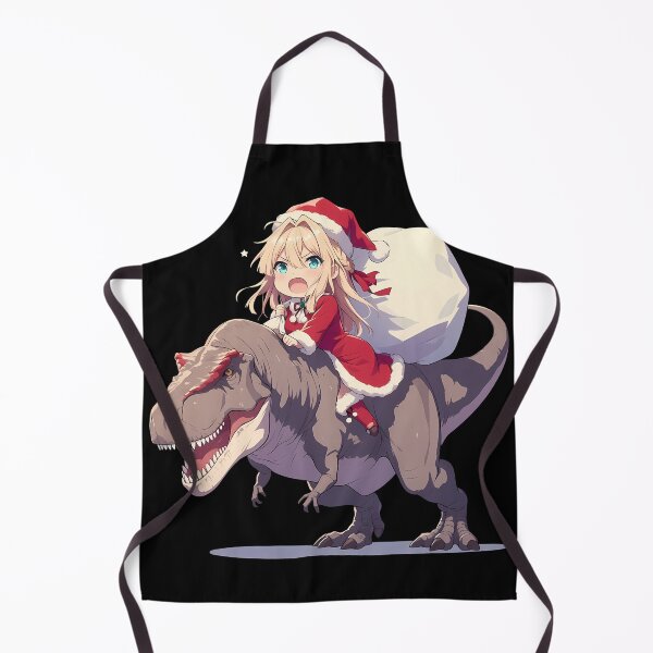 Item preview, Violet Evergarden Christmas Dinosaur Ride Anime Chibi Kawaii Festive Fantasy designed and sold by HumbertoValveno.