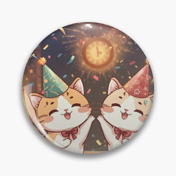 Item preview, Kawaii Cats New Year Countdown – Festive 2026 Celebration Art designed and sold by WildlifeWhimsy.