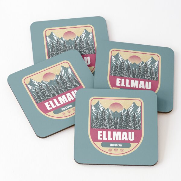 Item preview, Ellmau Austria – Snowy Mountain Winter Badge designed and sold by CynthiaGraphics.