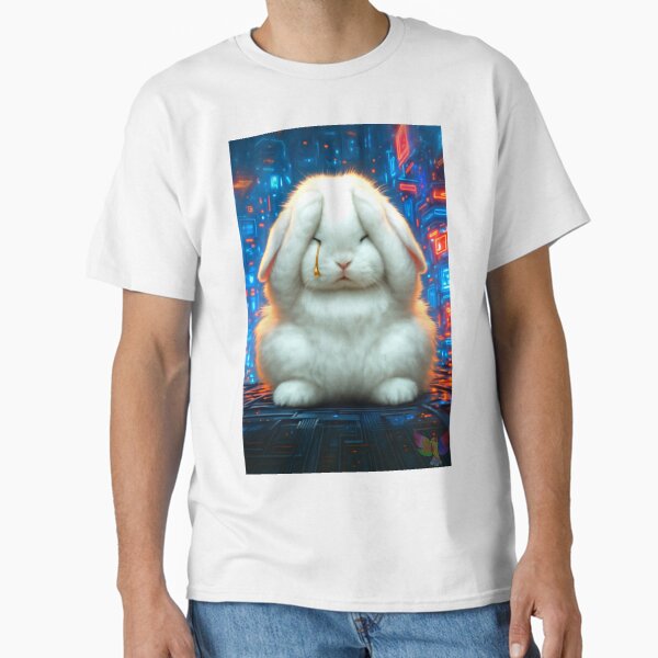 Crying Rabbit by iServalan for Neuro Books by Tale Teller Club Press Classic T-Shirt