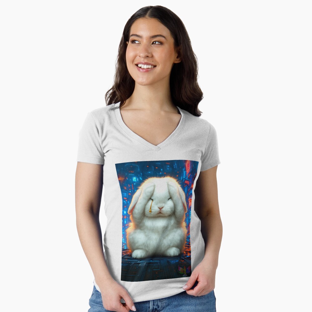 Item preview, Fitted V-Neck T-Shirt designed and sold by taletellerclub.