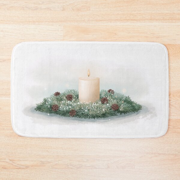 Artikelvorschau, Winter Candle Wreath entworfen und verkauft von InkoraStudios.