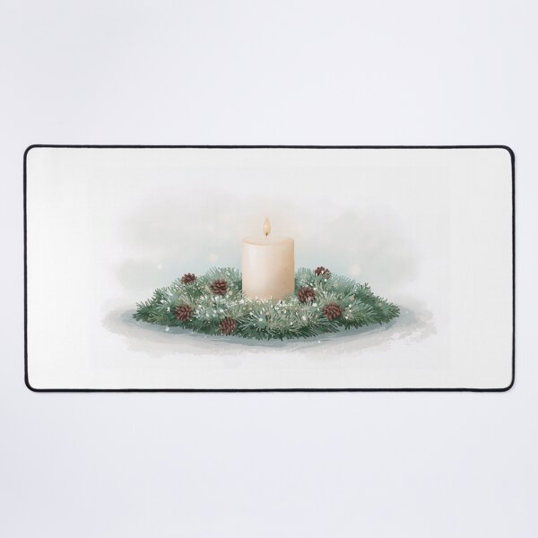 Artikelvorschau, Winter Candle Wreath entworfen und verkauft von InkoraStudios.