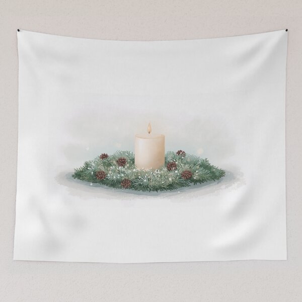 Item preview, Winter Candle Wreath designed and sold by InkoraStudios.