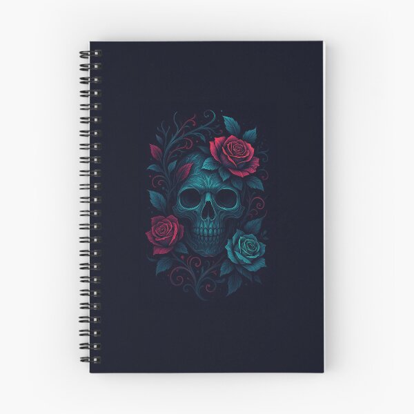 Item preview, Psychedelic Skull & Roses – Vibrant Dark Art designed and sold by TrendBoost.