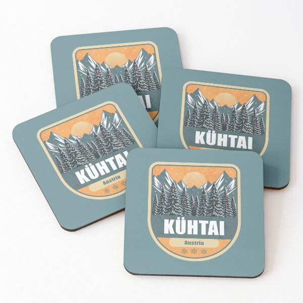 Item preview, Kühtai Austria – Snowy Mountain Winter Badge designed and sold by CynthiaGraphics.