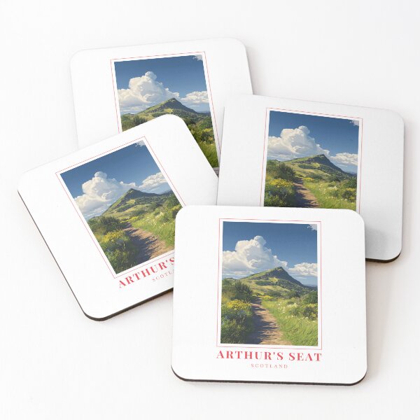 Item preview, Arthur’s Seat Edinburgh Illustration – Extinct Volcano, Holyrood Park & Cultural Landscape designed and sold by MapMyMiles.