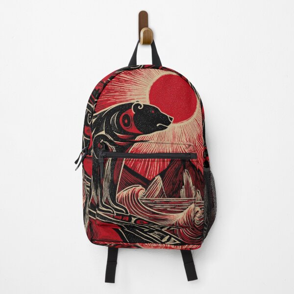Item preview, Spirit Bear Totem – Northwest Coast Formline Art with Red Sun designed and sold by Alaska Magick.