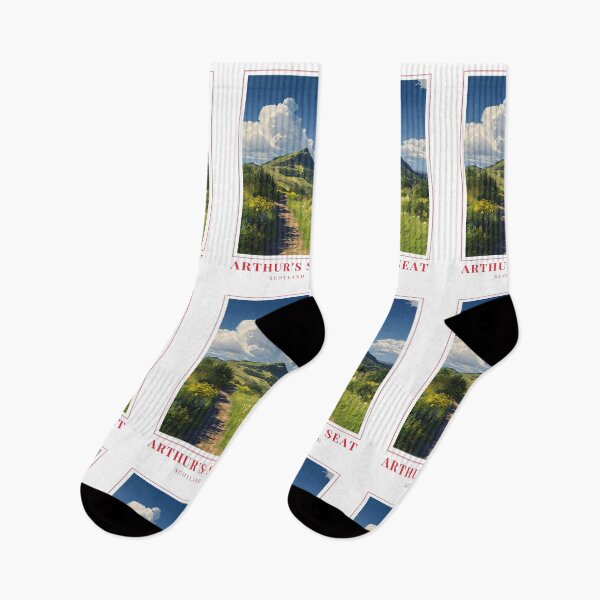 Item preview, Arthur’s Seat Edinburgh Illustration – Extinct Volcano, Holyrood Park & Cultural Landscape designed and sold by MapMyMiles.