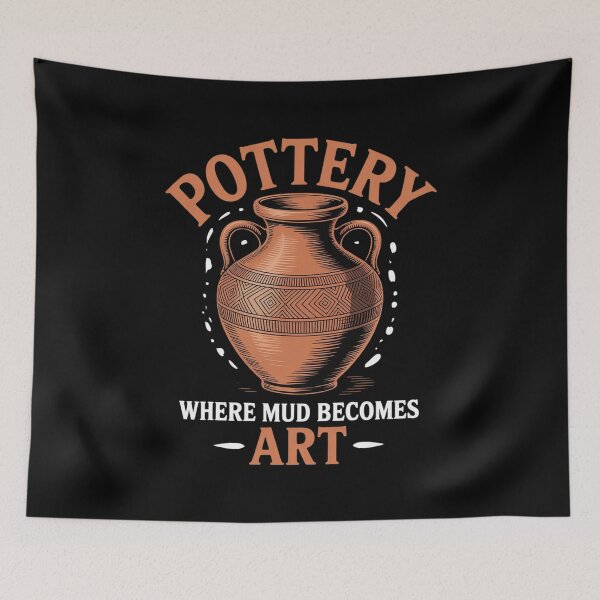 Item preview, Pottery Where Mud Becomes Art Clay Potter Kiln Pot Making  designed and sold by InspiredFoul.