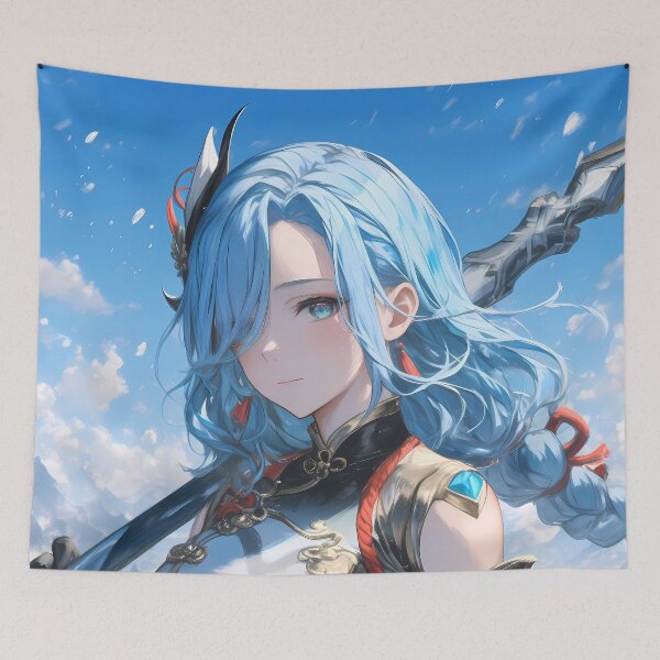 Item preview, Shenhe Genshin Impact Game Girl Waifu Snow Mountain Frost Calm Elegance designed and sold by HumbertoValveno.