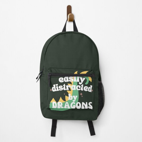 Item preview, Easily Distracted by Dragons - fantasy books mythical creatures designed and sold by Fantasy Cache.