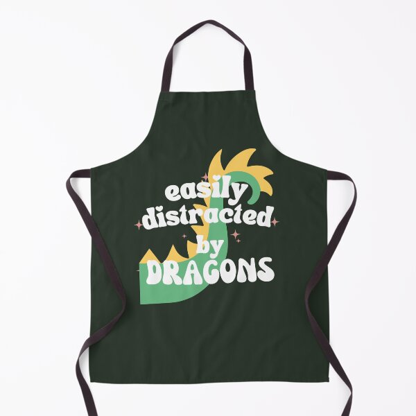 Item preview, Easily Distracted by Dragons - fantasy books mythical creatures designed and sold by Fantasy Cache.
