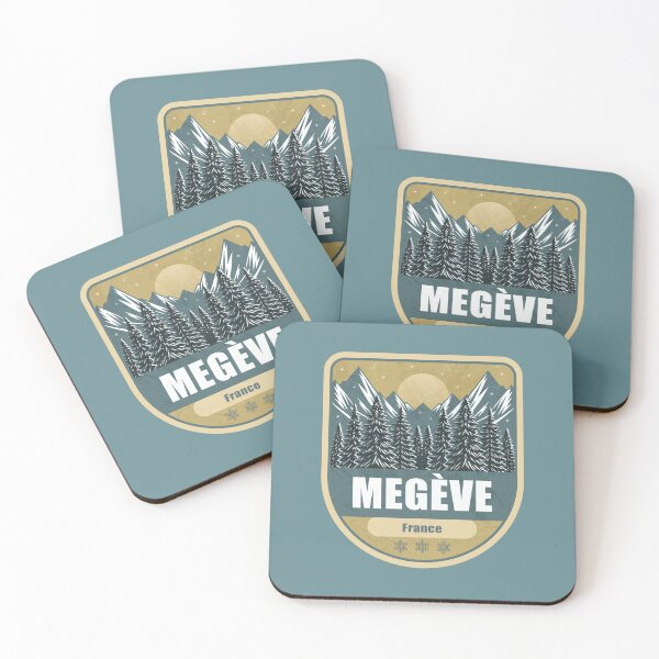 Item preview, Megève France – Snowy Mountain Winter Badge designed and sold by CynthiaGraphics.