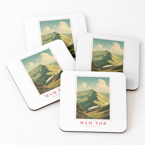 Item preview, Mam Tor Derbyshire Illustration – Shivering Mountain, Great Ridge & Cultural Landscape designed and sold by MapMyMiles.
