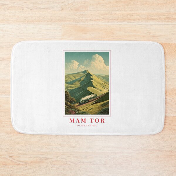 Item preview, Mam Tor Derbyshire Illustration – Shivering Mountain, Great Ridge & Cultural Landscape designed and sold by MapMyMiles.