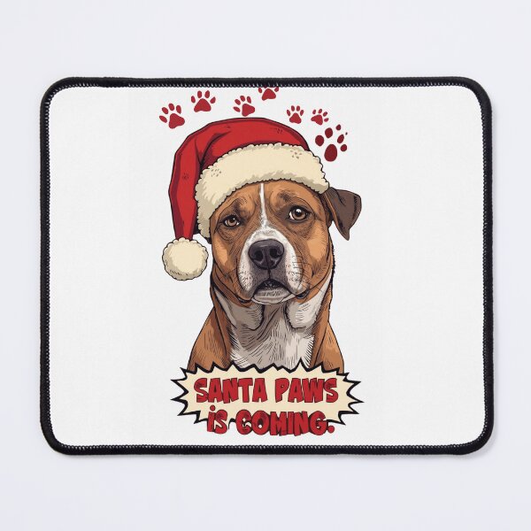 Item preview, Santa Paws Is Coming ver 1 – Cute Winking Dog Christmas Cartoon Design designed and sold by mndesignworx.