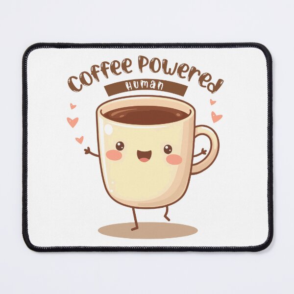 Item preview, Kawaii Coffee Powered Human T-Shirt - Cute Aesthetic Soft Tones Mug designed and sold by Design-Pro-21.