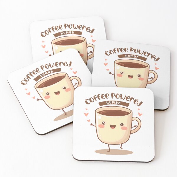Item preview, Kawaii Coffee Powered Human T-Shirt - Cute Aesthetic Soft Tones Mug designed and sold by Design-Pro-21.