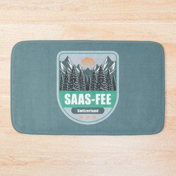 Item preview, Saas-Fee Switzerland – Snowy Mountain Winter Badge designed and sold by CynthiaGraphics.