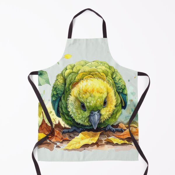 Item preview, Kakapo parrot rummaging through jungle leaves, funny designed and sold by LiskoDesign.