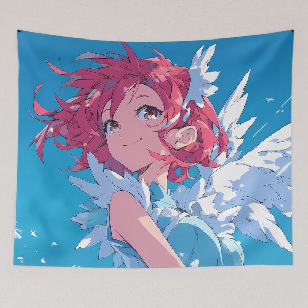 Item preview, Nonon Jakuzure Kill La Kill Anime Girl Waifu Cute Feather Sky Motion designed and sold by HumbertoValveno.