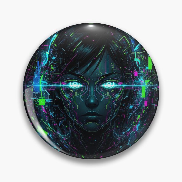 Item preview, Neon Circuit Portrait designed and sold by Krfto.