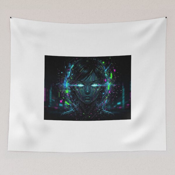 Item preview, Neon Circuit Portrait designed and sold by Krfto.