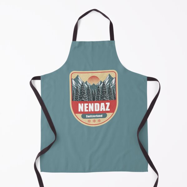 Item preview, Nendaz Switzerland – Snowy Mountain Winter Badge designed and sold by CynthiaGraphics.