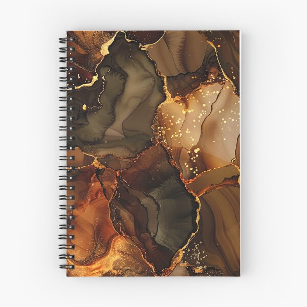 Item preview, Chocolate Browns And Golden Alcohol Ink Marbled Art designed and sold by DEC02.
