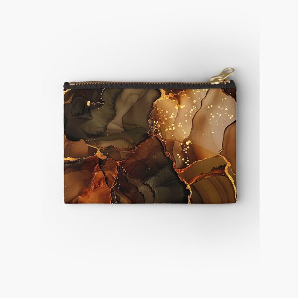 Item preview, Chocolate Browns And Golden Alcohol Ink Marbled Art designed and sold by DEC02.