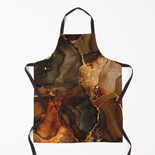 Item preview, Chocolate Browns And Golden Alcohol Ink Marbled Art designed and sold by DEC02.