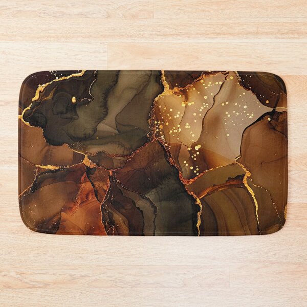 Item preview, Chocolate Browns And Golden Alcohol Ink Marbled Art designed and sold by DEC02.