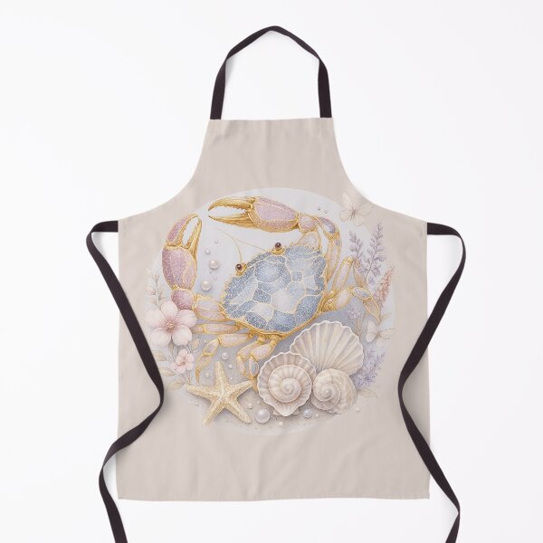 Item preview, Elegant Crystal Crab & Seashell Art 2 designed and sold by farzan-design.