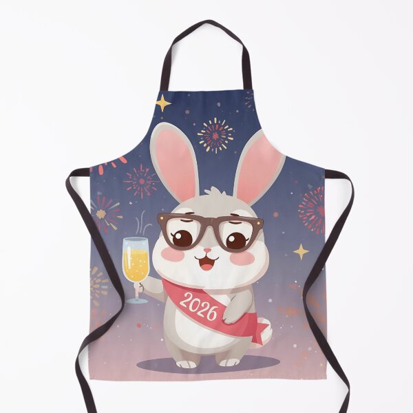 Item preview, Bunny Cheers to 2026 – Cute Celebration Begins designed and sold by WildlifeWhimsy.