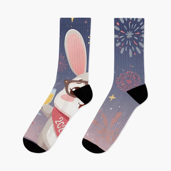 Item preview, Bunny Cheers to 2026 – Cute Celebration Begins designed and sold by WildlifeWhimsy.