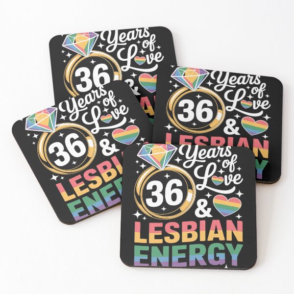 Item preview, 36 Years Lesbian Wedding Anniversary Lesbian Couple Matching  designed and sold by MyzoToyota.