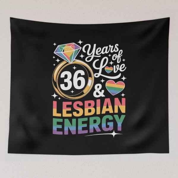 Item preview, 36 Years Lesbian Wedding Anniversary Lesbian Couple Matching  designed and sold by MyzoToyota.