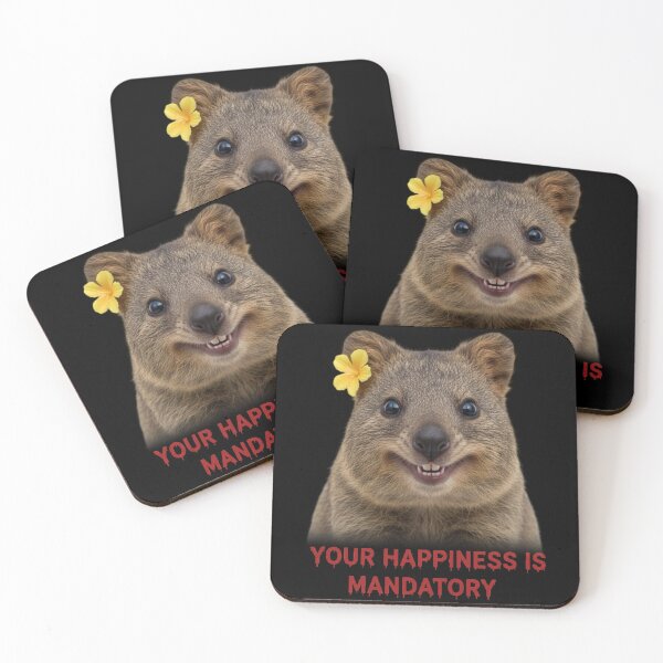 Item preview, Your Happiness Is Mandatory – Cute Quokka Meme designed and sold by Whisky1111.