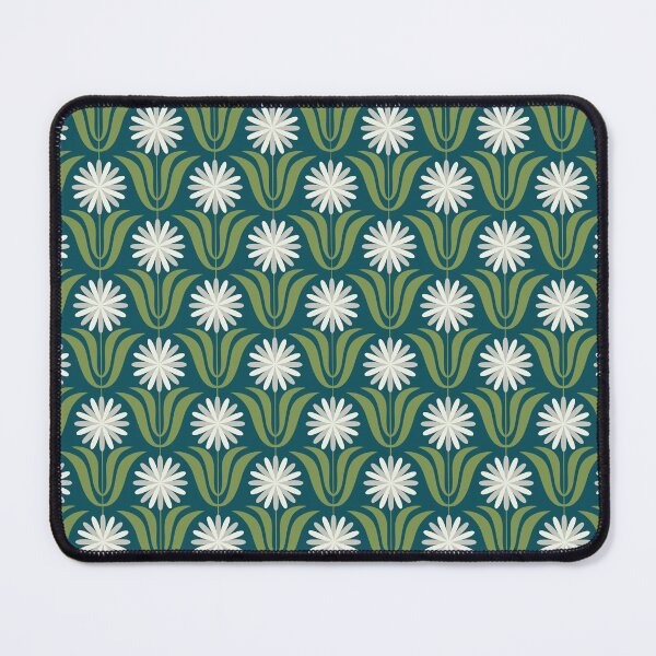 Item preview, Retro Mid Century Blue & Green Danish Mod Floral designed and sold by RetroMaggie.